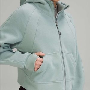 Lululemon Scuba OS Full Zip Silver Blue XS/S